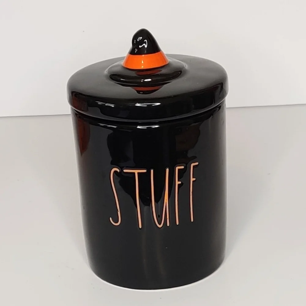 Rae Dunn‎ Black Witch Hat Stuff Halloween Jar Canister